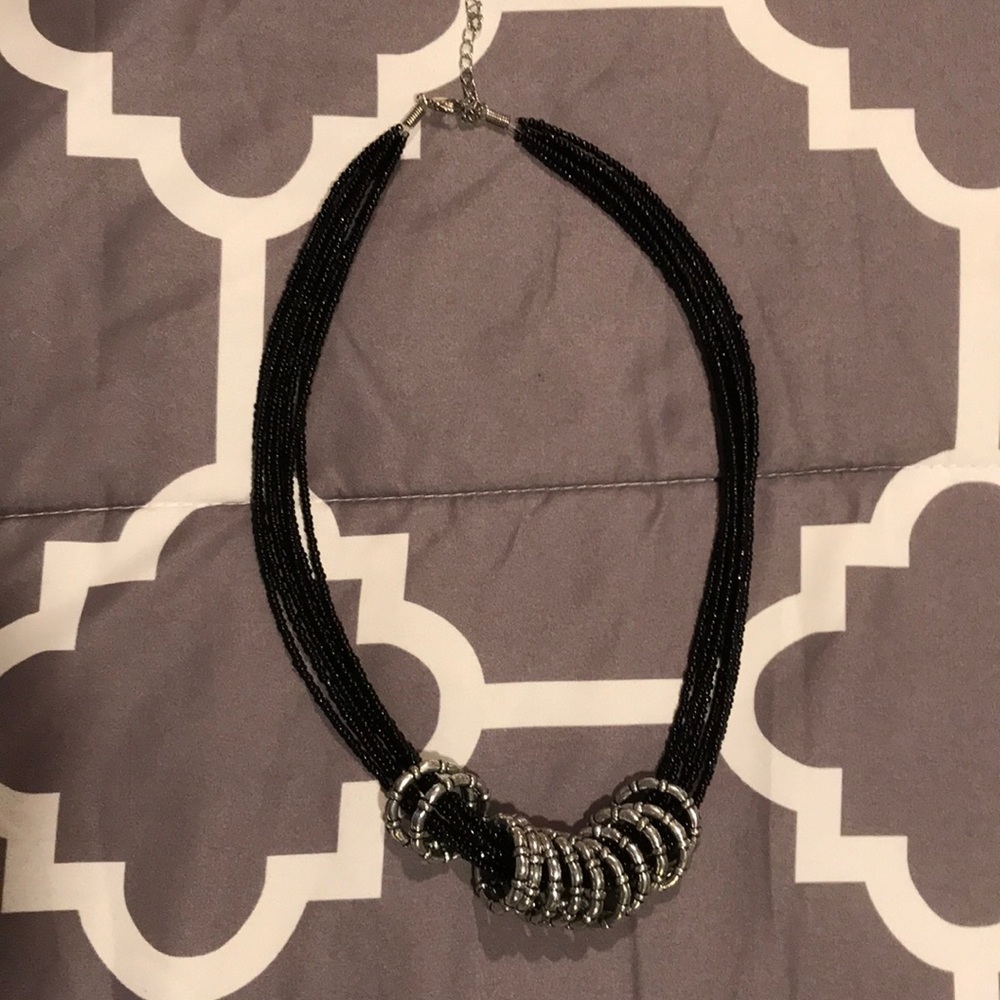 Black and silver necklace